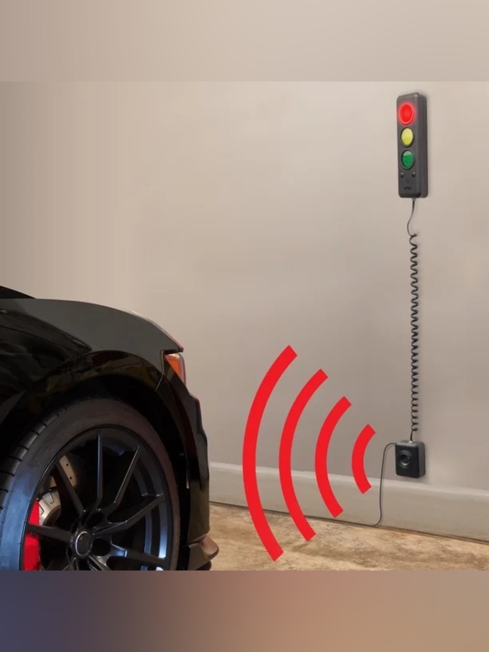 Black Garage Parking Sensor with LED Traffic Light Display - Picture 9 of 9